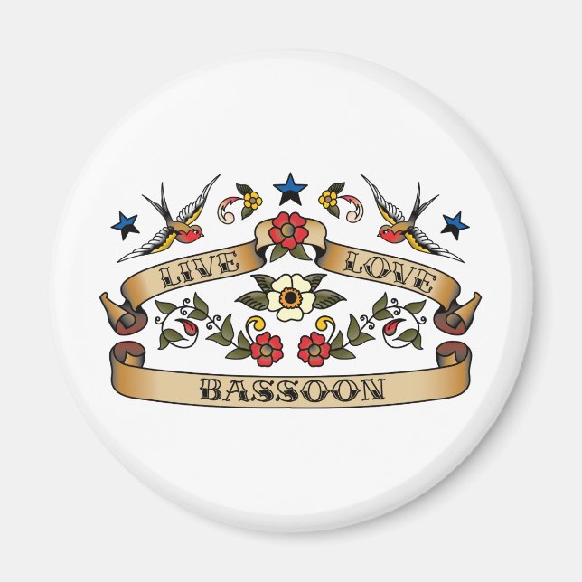 Live Love Bassoon Magnet (Front)