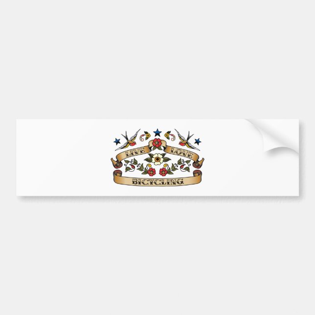Live Love Bicycling Bumper Sticker (Front)