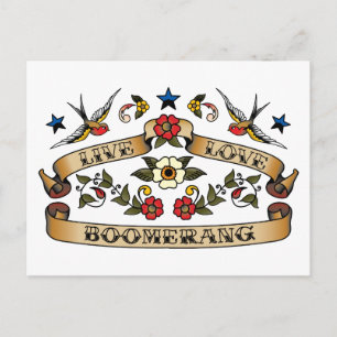 Live Love Boomerang Postcard
