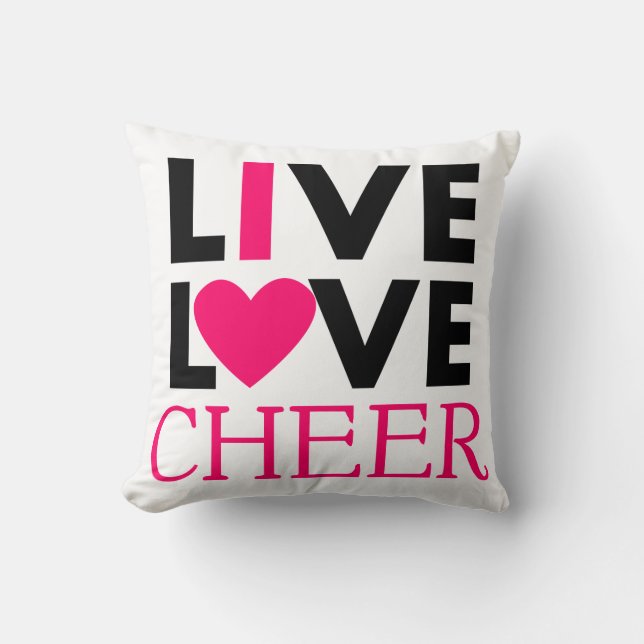 Live Love Cheer Pillow (Front)