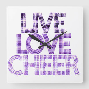 Live Love Cheer - Wall Clock