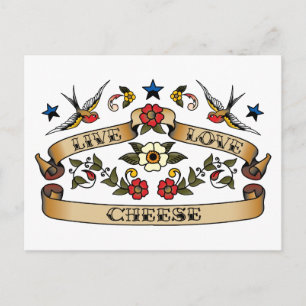 Live Love Cheese Postcard