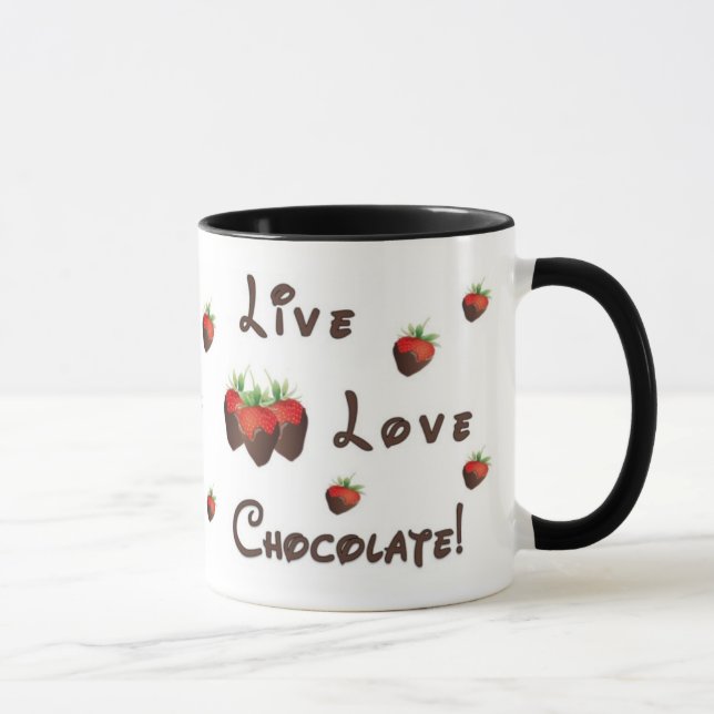 Live Love Chocolate Mug (Right)
