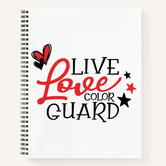 Live Love Colorguard Notebook (Front)