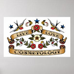 Live Love Cosmetology Poster