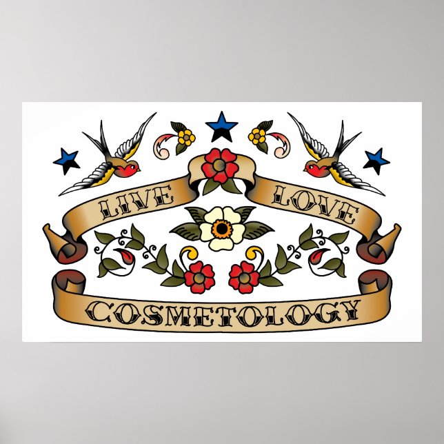 Live Love Cosmetology Poster (Front)