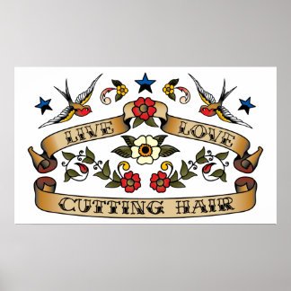 Live Love Cutting Hair Poster