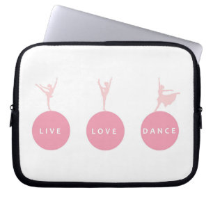 Live Love Dance Ballerinas - Pink - Laptop Sleeve