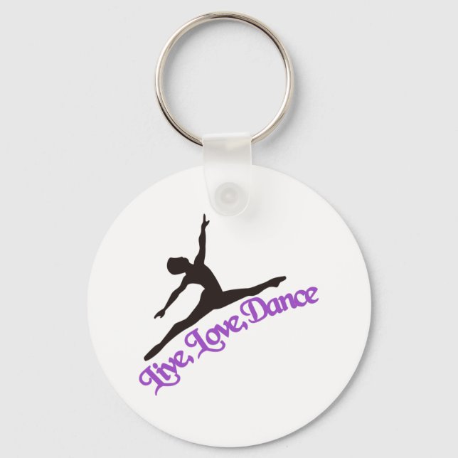 Live, Love, Dance Key Ring (Front)