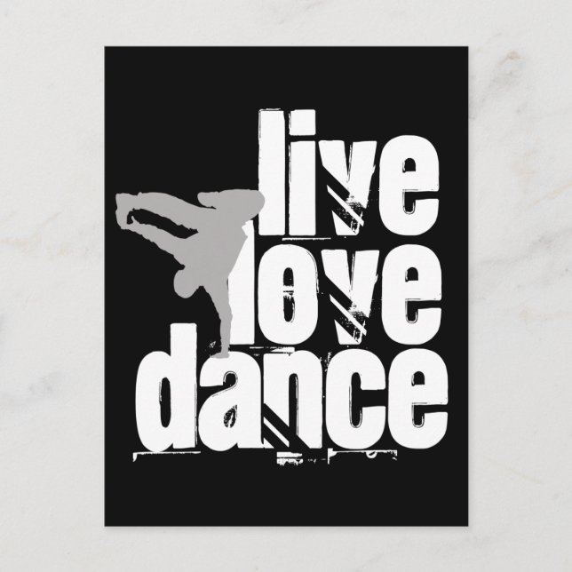 Live, Love, Dance Postcard (Front)