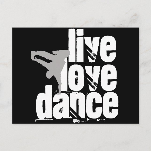 Live, Love, Dance Postcard (Front)