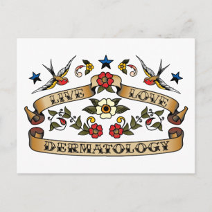 Live Love Dermatology Postcard