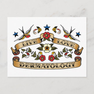 Live Love Dermatology Postcard