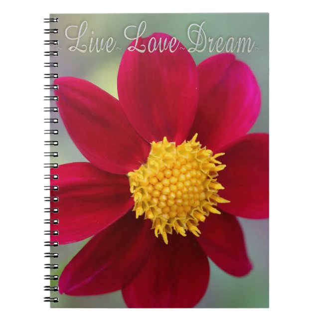 Live, Love, Dream Spiral Notebook (Front)