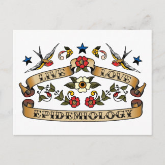 Live Love Epidemiology Postcard