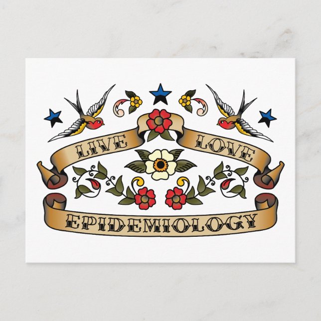 Live Love Epidemiology Postcard (Front)