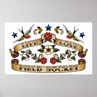 Live Love Field Hockey Poster
