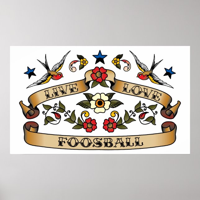 Live Love Foosball Poster (Front)