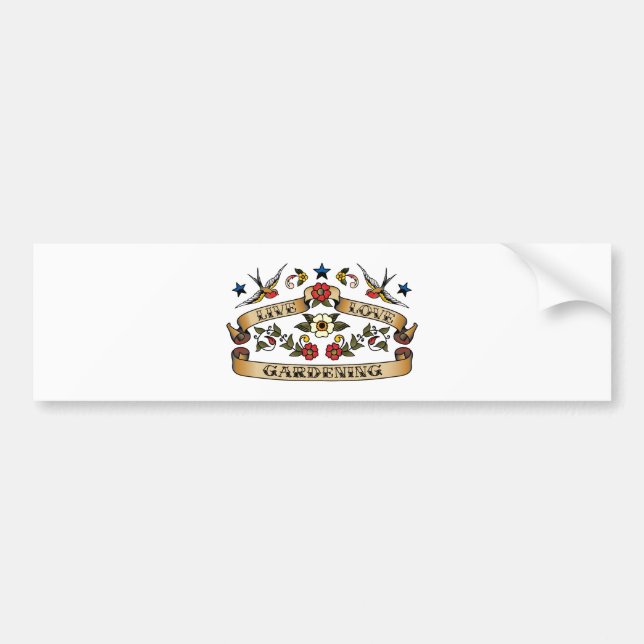 Live Love Gardening Bumper Sticker (Front)