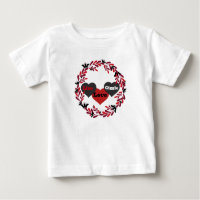 Live Love giggle Red,White, and Black Heart Design