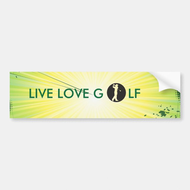 live love golf Bumper Sticker. Sticker (Front)