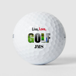Live Love Golf Monogram Golf Balls