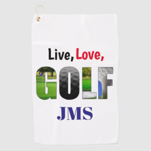 Live Love Golf Monogram Towel