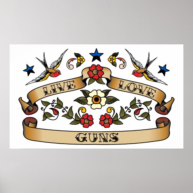 Live Love Guns Poster (Front)