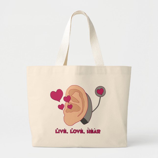 Live, Love, Hear Tote (Front)