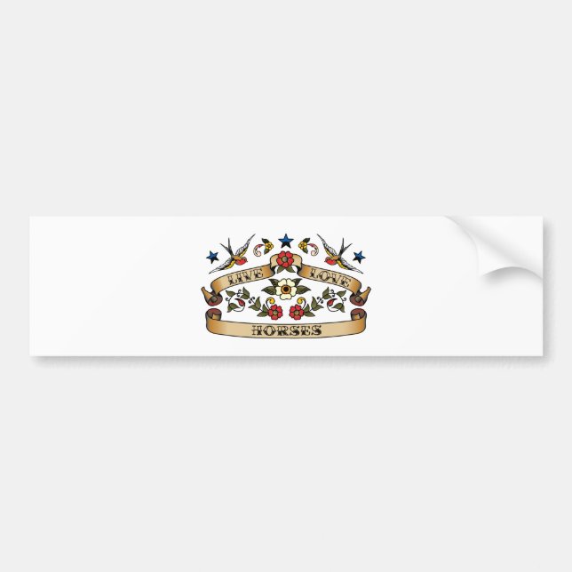 Live Love Horses Bumper Sticker (Front)