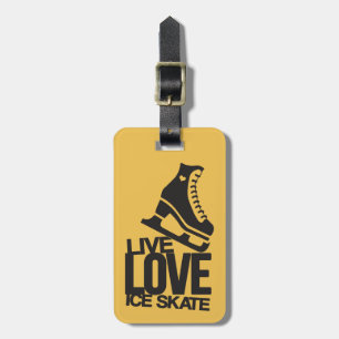 Live Love Ice Skate Figure skating Luggage Tag