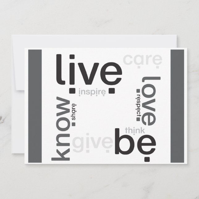 live, love, know, be | mini-print (Front)