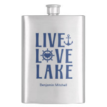 Live Love Lake - Nautical Valentines Day Boat Flas