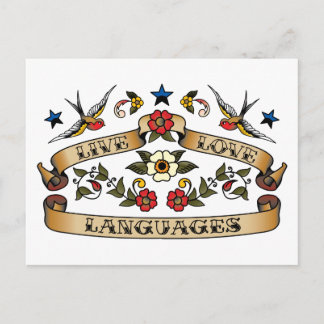 Live Love Languages Postcard