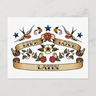 Live Love Latin Postcard