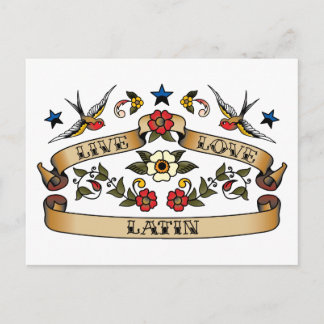 Live Love Latin Postcard