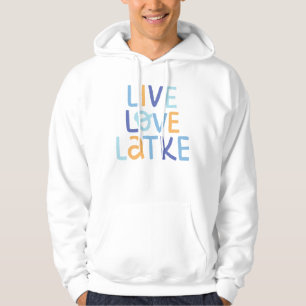 Live Love Latke Hanukkah Design Hoodie