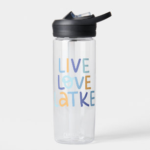 Live Love Latke Hanukkah Design Water Bottle