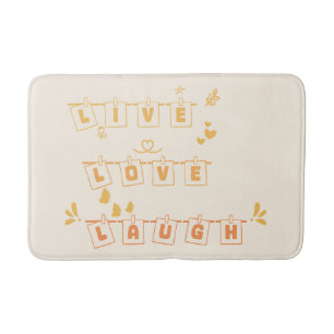 Live Love Laugh Cute Notedry Bath Mat