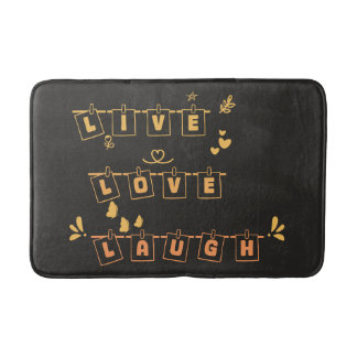 Live Love Laugh Cute Notedry Bath Mat