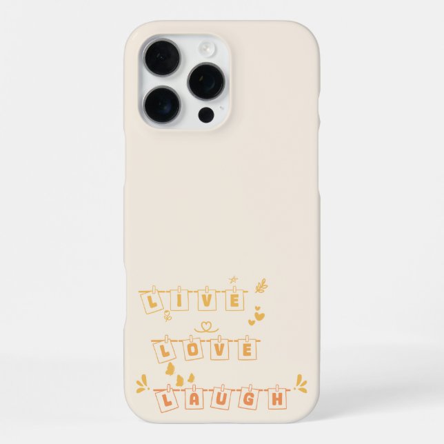 Live Love Laugh Cute Notedry iPhone Case (Back)
