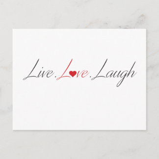 live love laugh items postcard