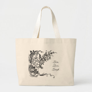 Live Love Laugh Large Tote Bag