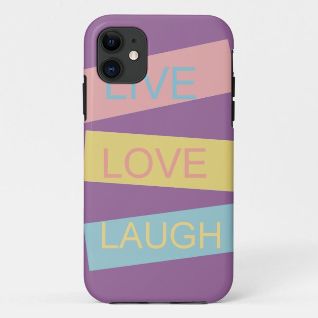 Live love laugh motivational graphic design Case-Mate iPhone case (Back)