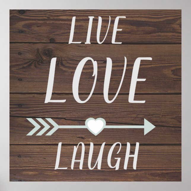 Live Love Laugh Rustic sign (Front)