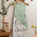 Live Love Laught Positive Motivation Mint Quote Apron<br><div class="desc">Live Love Laught Positive Motivation Mint Quote</div>