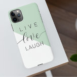 Live Love Laught Positive Motivation Mint Quote iPhone 11Pro Max Case<br><div class="desc">Live Love Laught Positive Motivation Mint Quote</div>