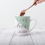 Live Love Laught Positive Motivation Mint Quote Latte Mug<br><div class="desc">Live Love Laught Positive Motivation Mint Quote</div>