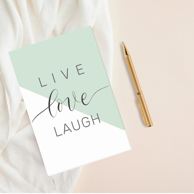 Live Love Laught Positive Motivation Mint Quote Post-it Notes (Creator Uploaded)