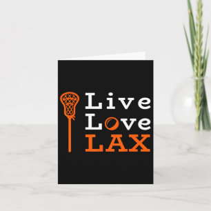 Live Love Lax Lacrosse With Wand Design For Women Card